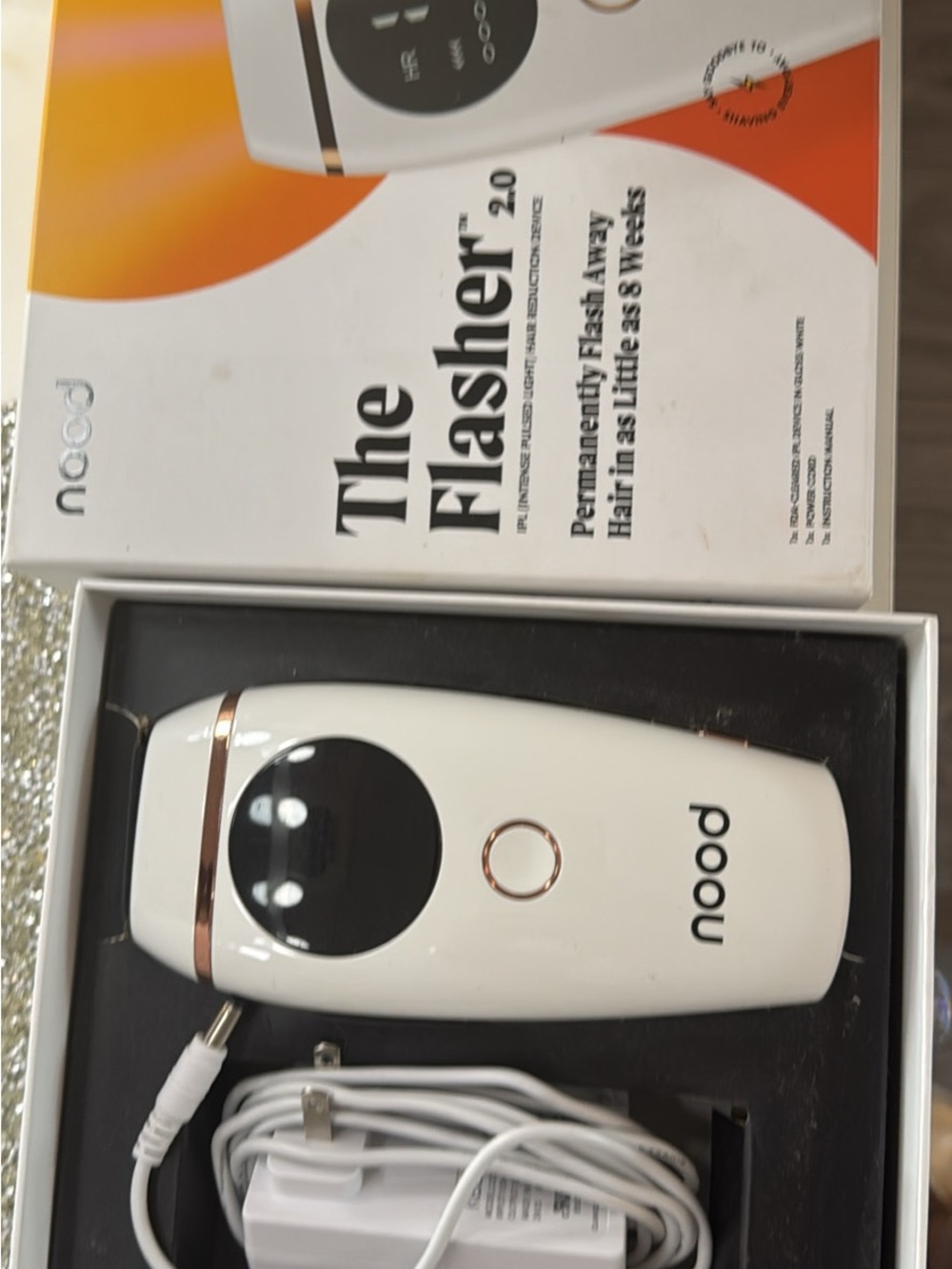 nood The Flasher 2.0 White Hair Removal Device